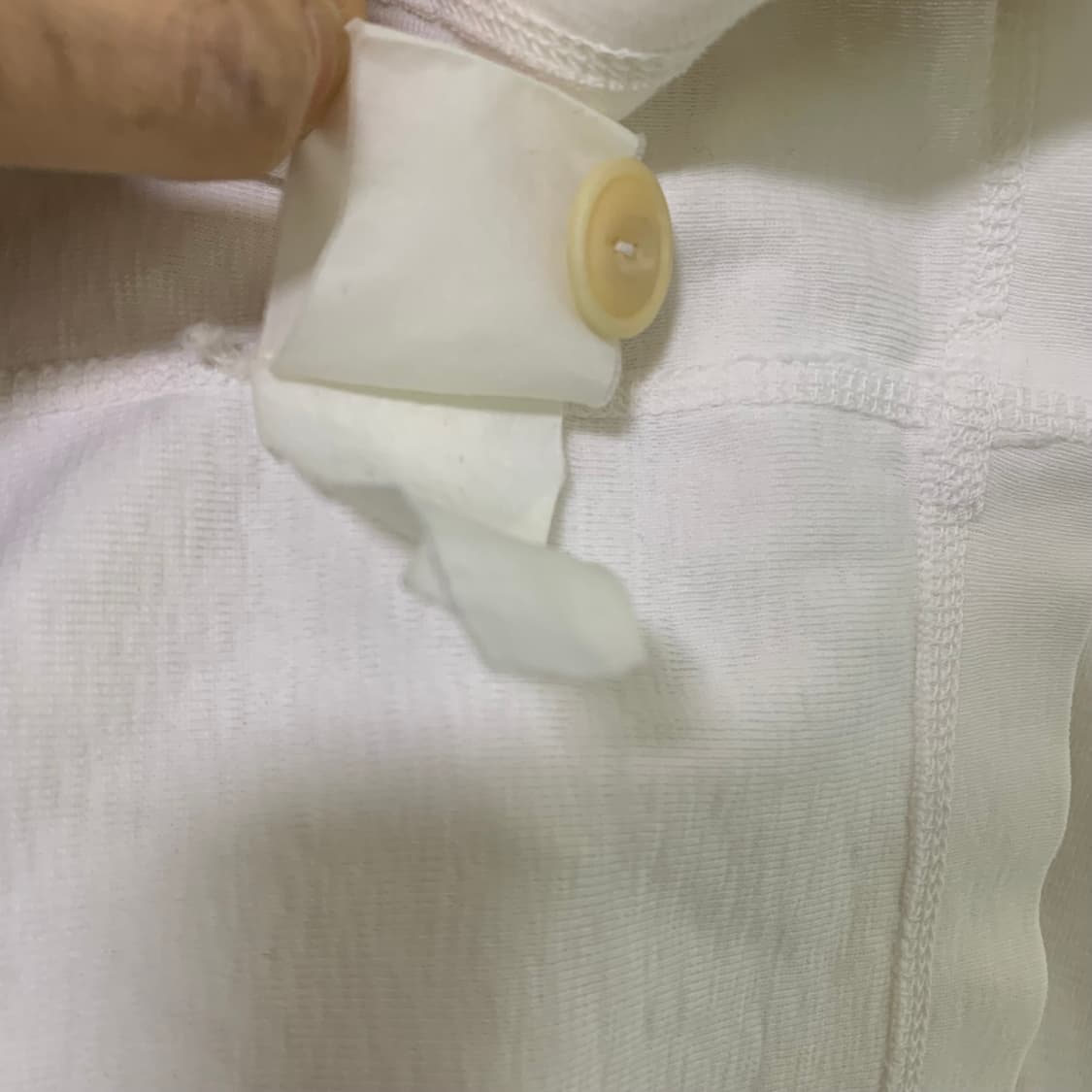 폴로 랄프로렌 버튼 헨리넥 롱슬리브 긴팔 티셔츠 아이보리 남성 S 상품이미지4