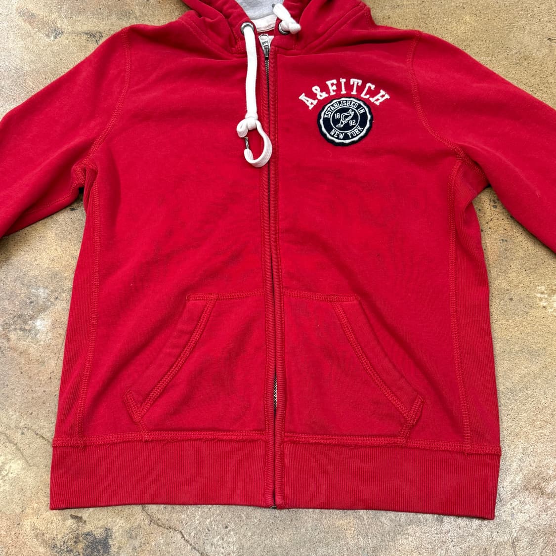 아베크롬비 레드 후드집업 상품이미지3