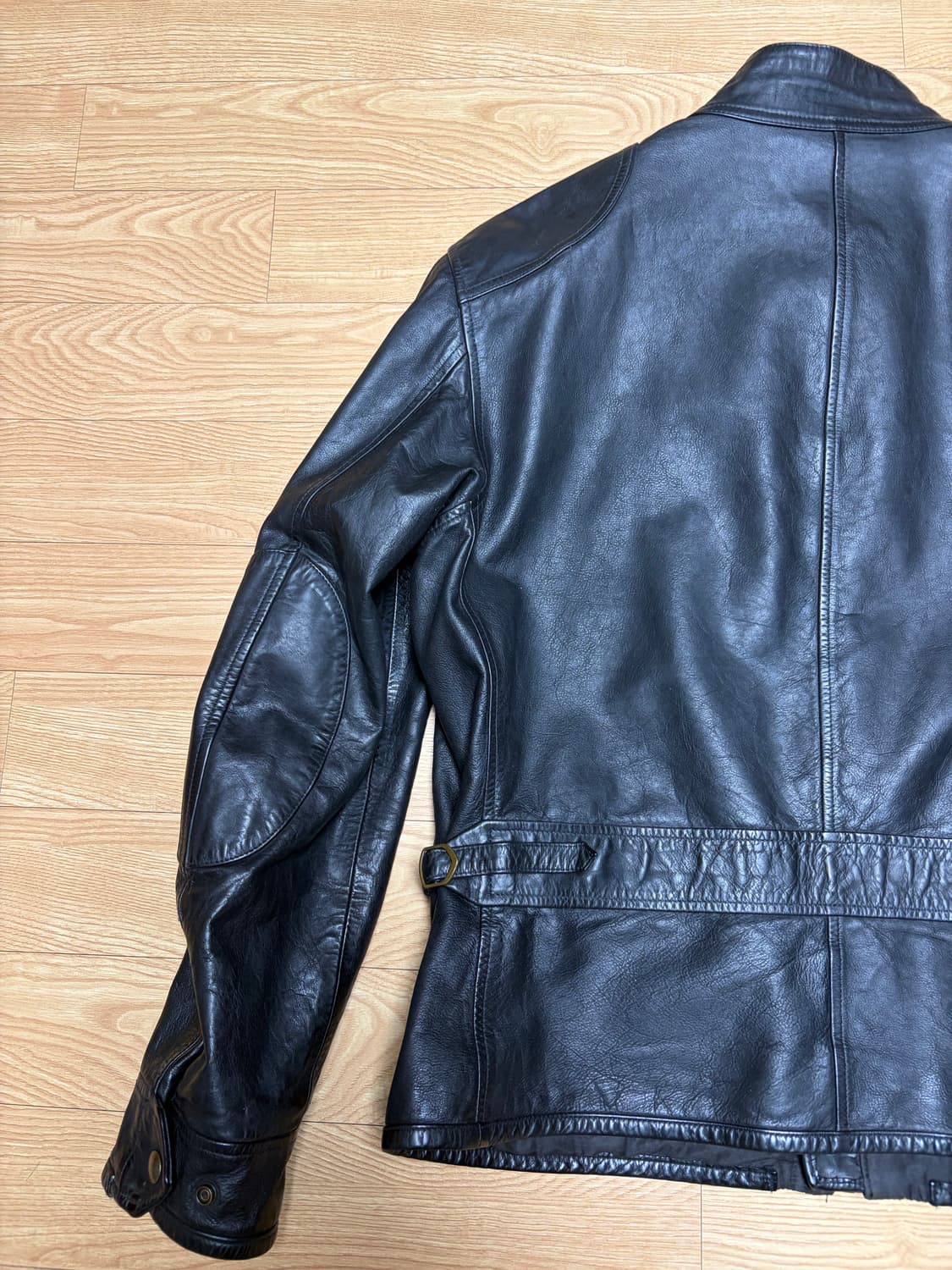 폴로 소가죽 바이커 레더 자켓 XL 상품이미지6