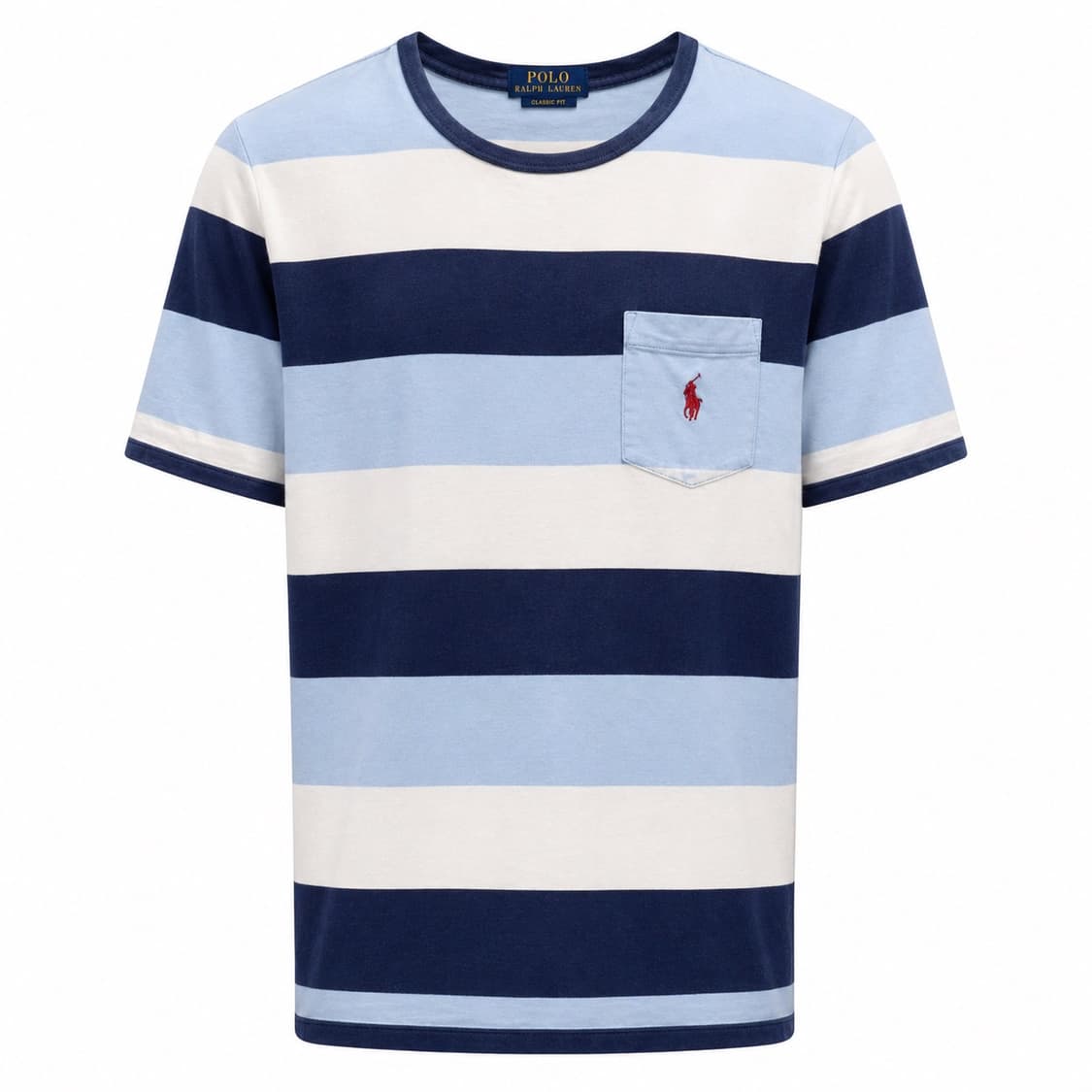 폴로 랄프로렌 블루 스트라이프 반팔 L 상품이미지1