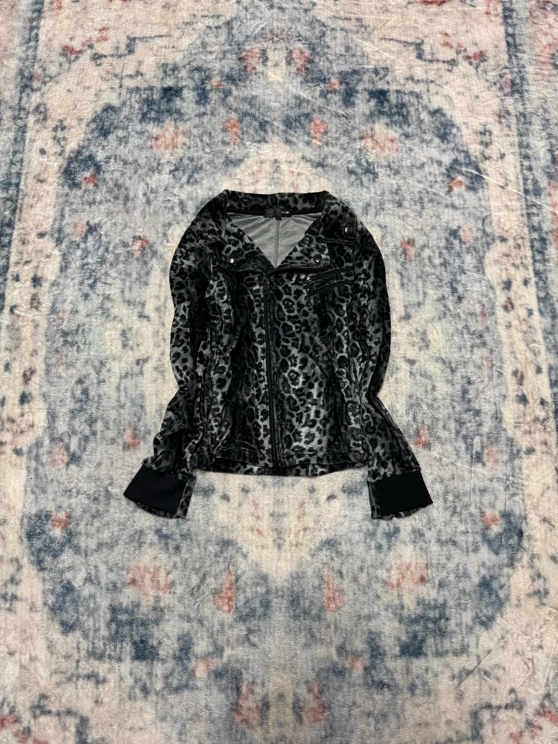 Rubik snow leopard velour fur rider jack 상품이미지2