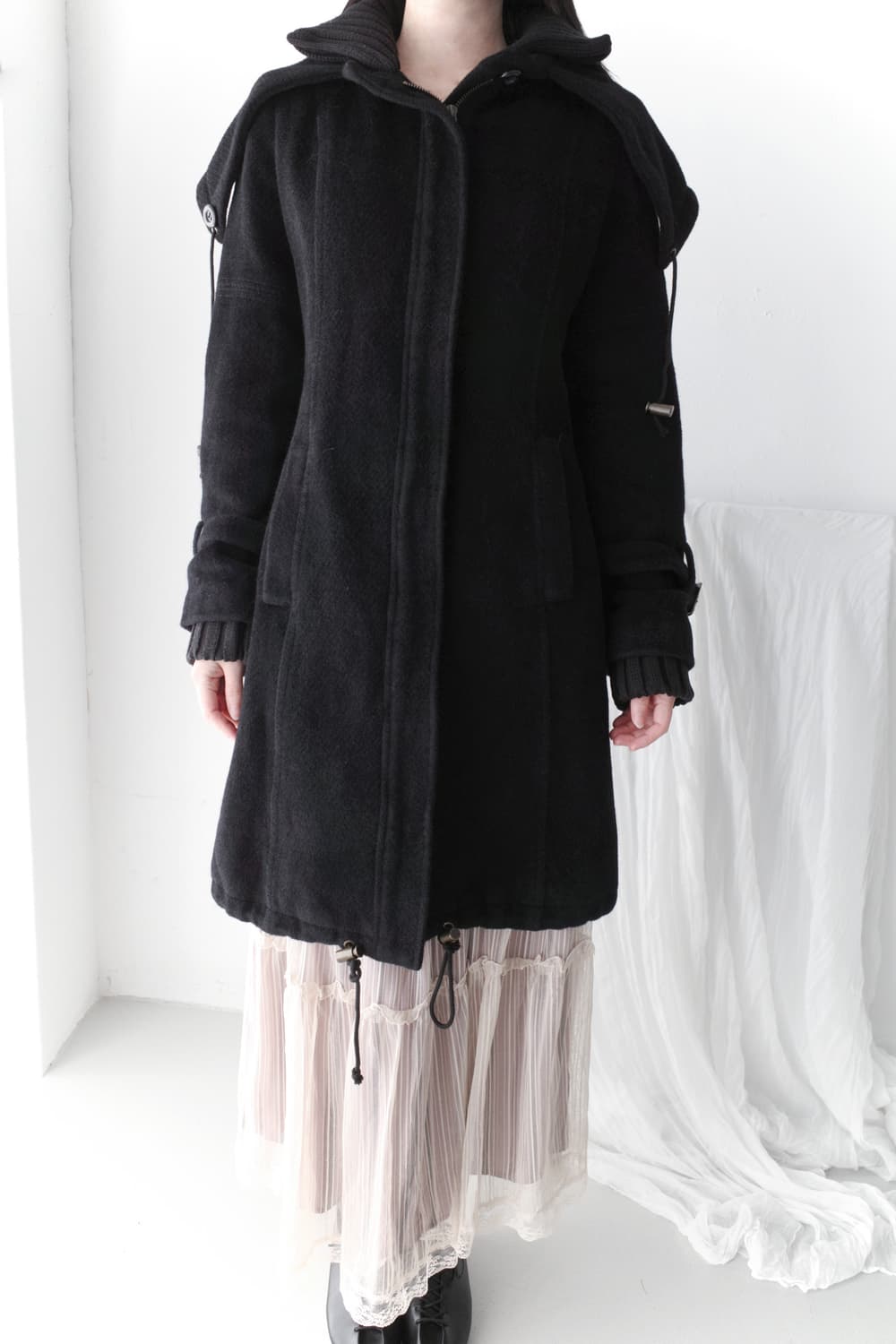 cecio) knit high snap coat  상품이미지6