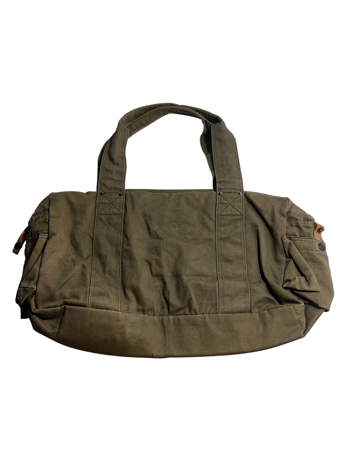 프레드페리 00s  카키 캔버스 더플백 상품이미지2