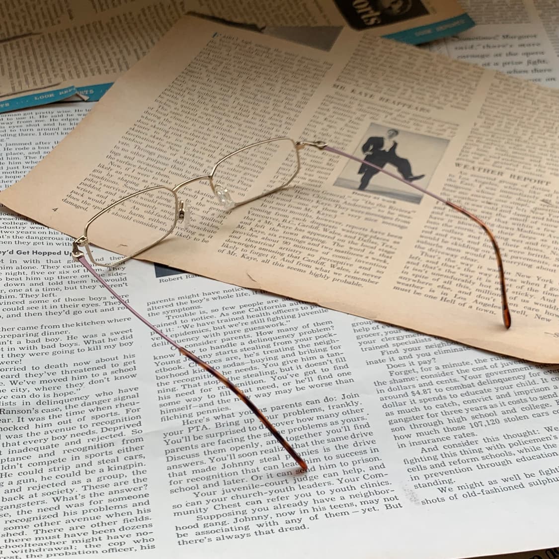 [픽키-717] 데드스탁 슬림 골드 스퀘어 초경량 빈티지안경 상품이미지4