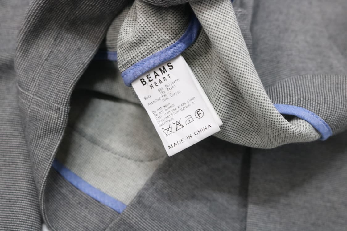 BEAMS HEART 빔즈하트 파이핑 디테일 멜란지 그레이 져지 자켓 상품이미지10