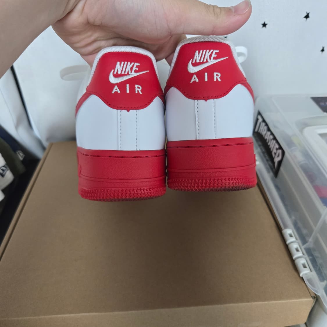 [285] 나이키 에어포스 빨창 (흰빨( 상품이미지4