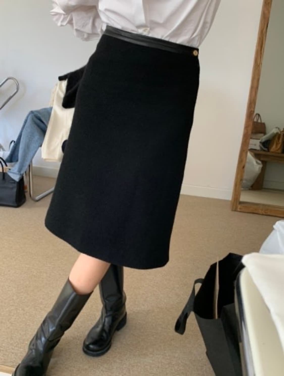 Mone 모네마켓 레이첼 미디 스커트 M 상품이미지2