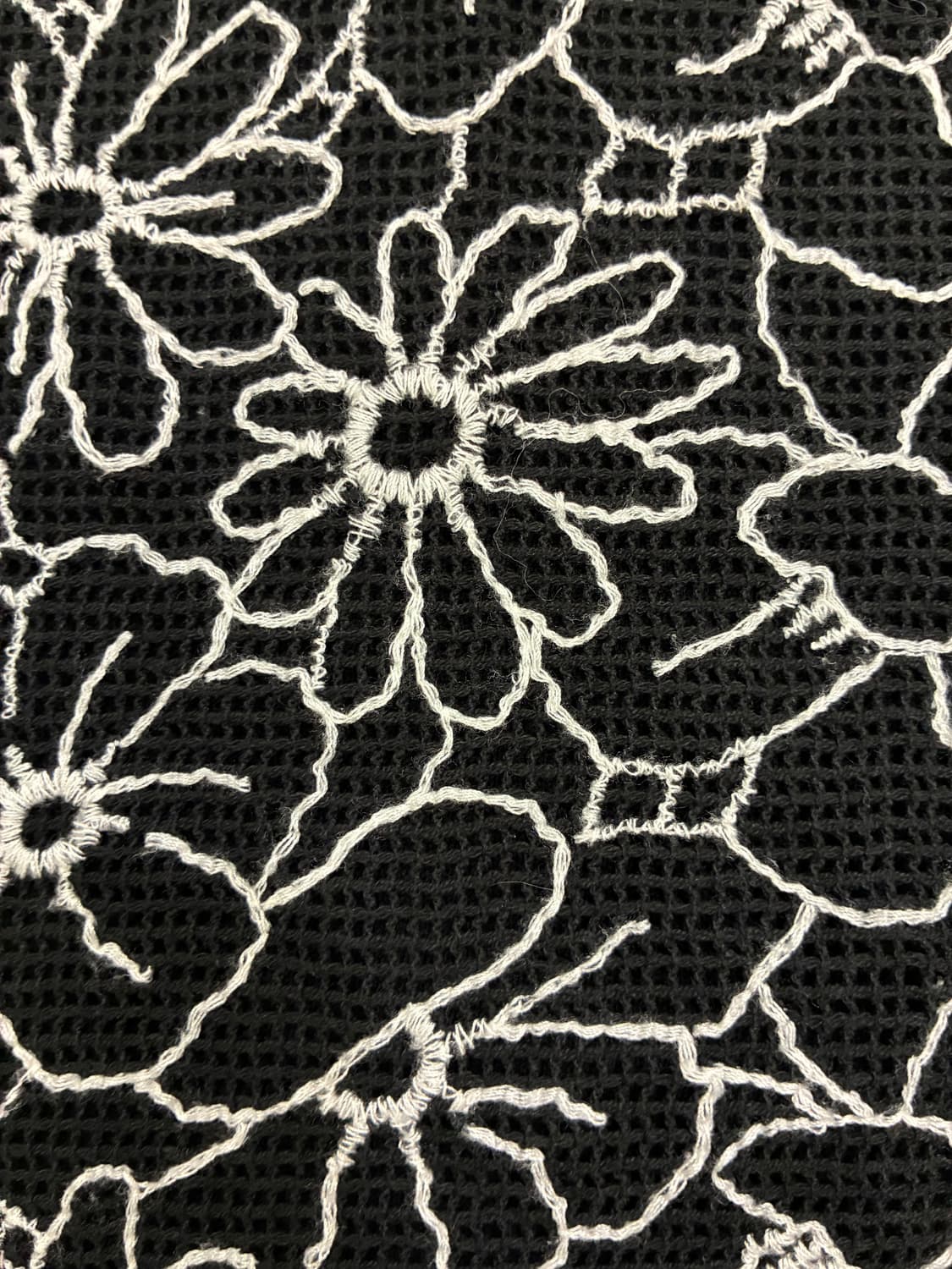 2)Japanese vintage 여성 꽃자수 펀칭 디자인 나시 상품이미지5