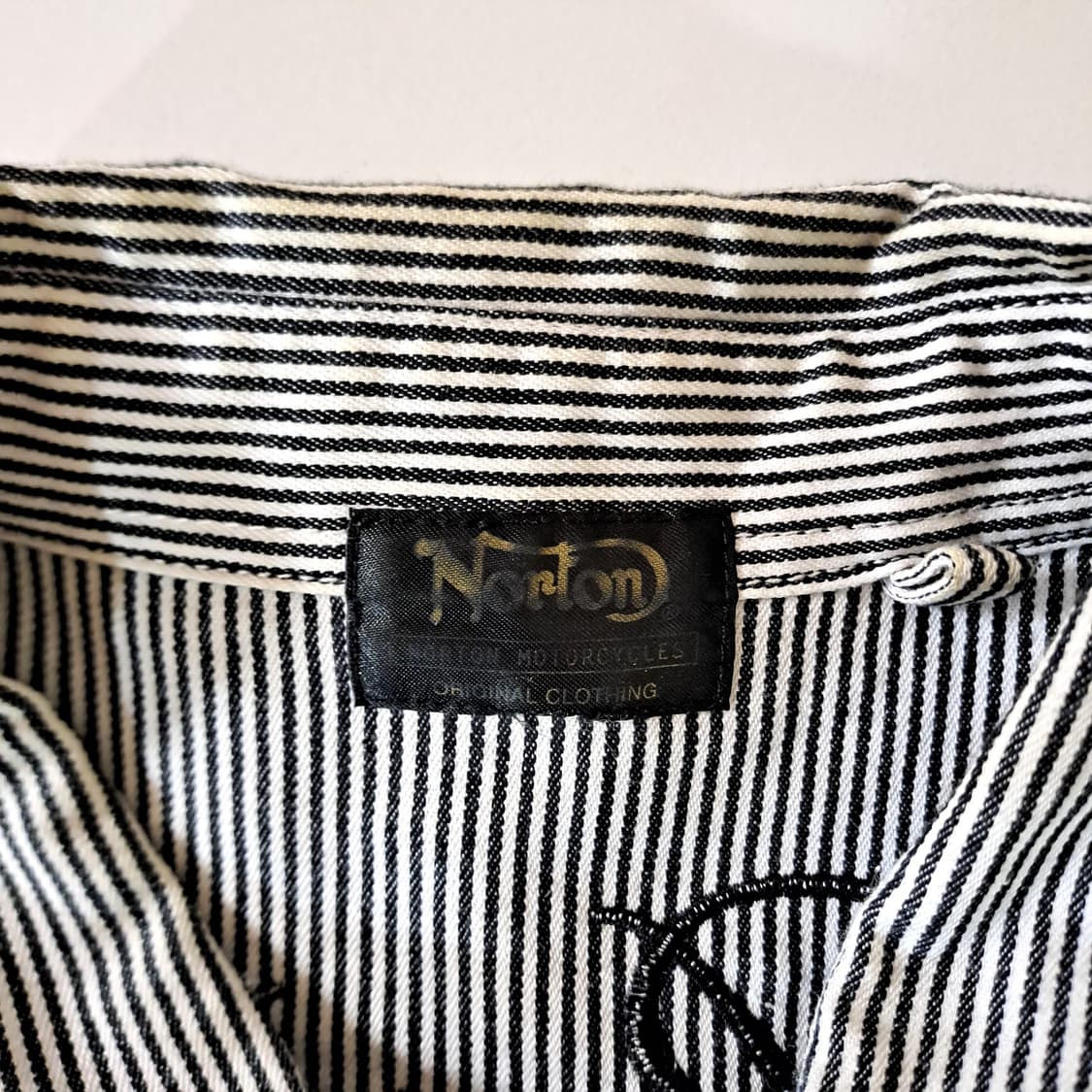 (택포) Norton 맨즈 반소매 자수 셔츠 100 B610 상품이미지7