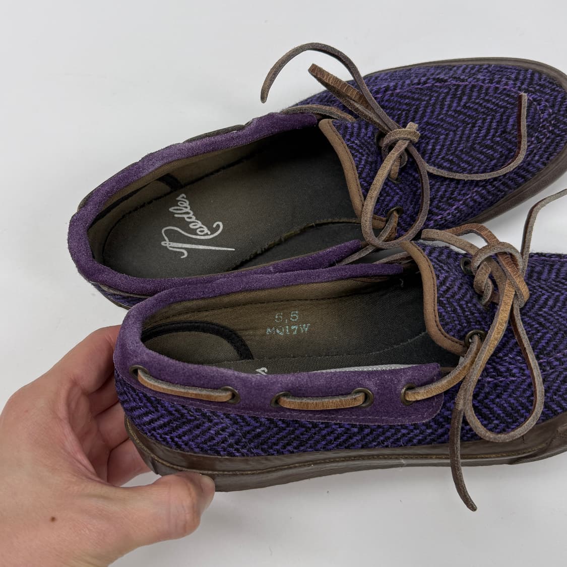 Needles x Harris Tweed boat shoes 상품이미지10