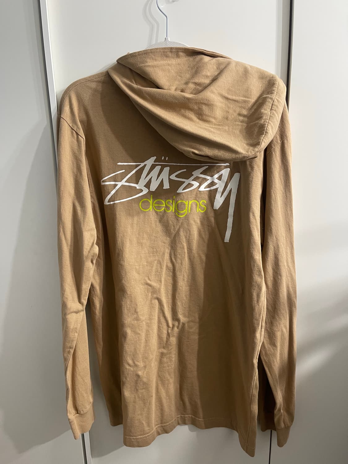 스투시 샌드 베이지 브라운 슬리브 후드티 M 상품이미지2