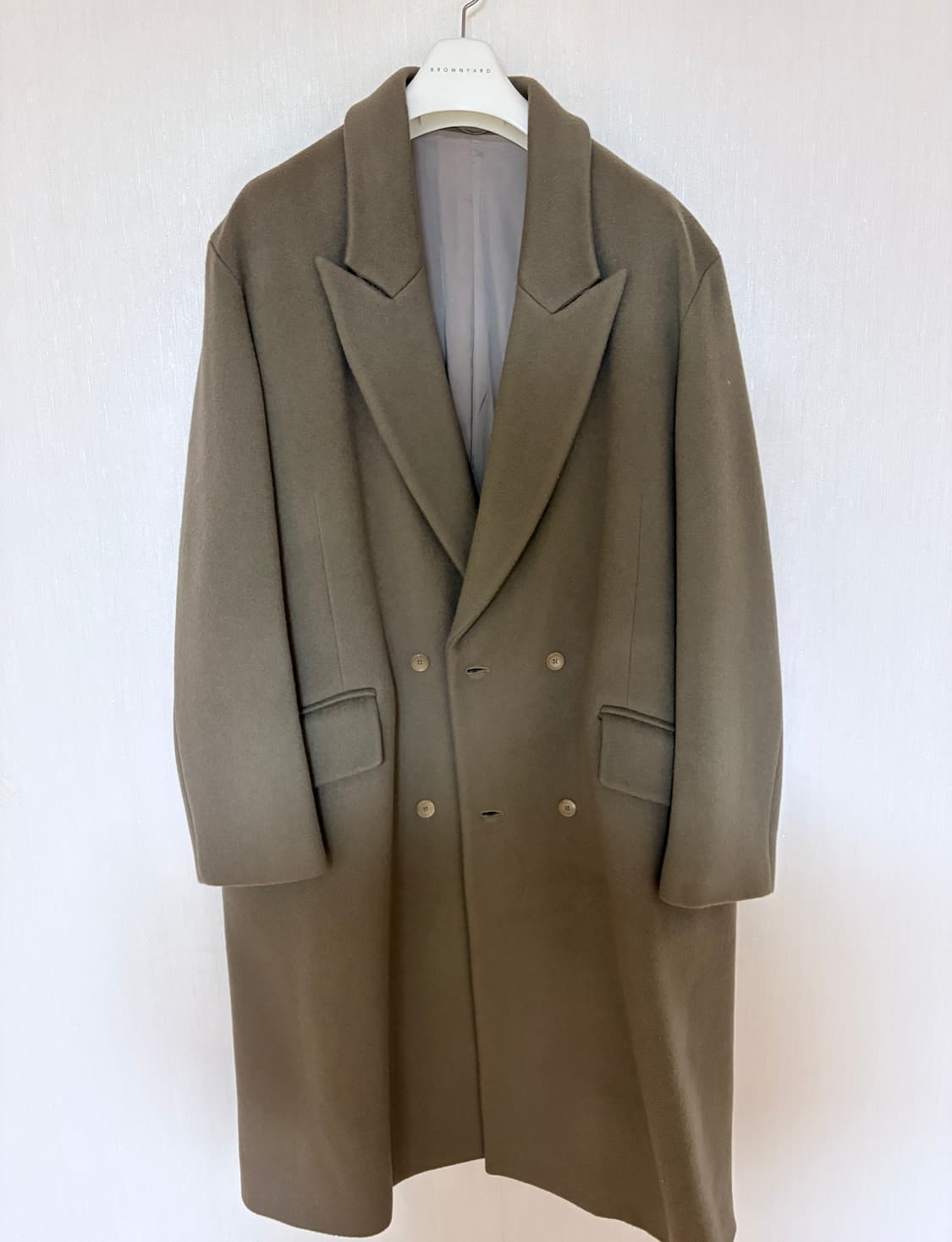 브라운야드 더블 코트 다크베이지 상품이미지2