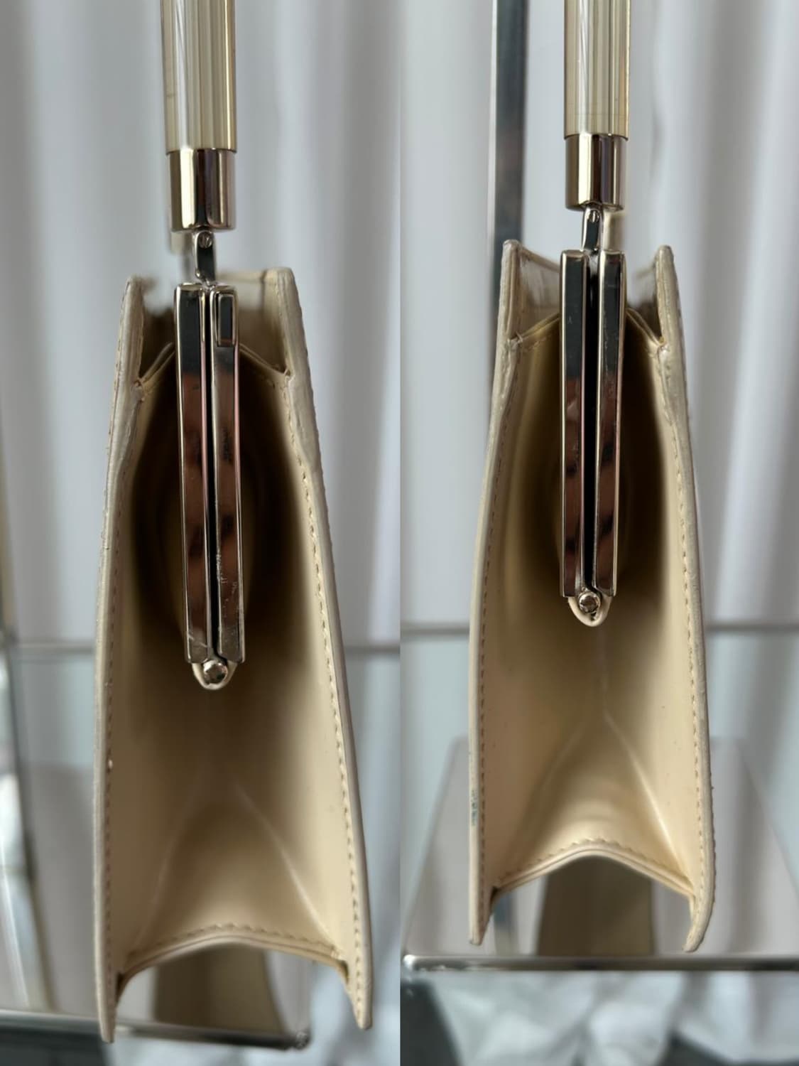 구찌 x 톰포드 2000s 글로시 레더 루사이트 바 핸들 숄더백 상품이미지7