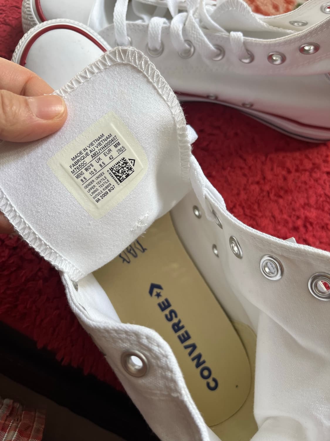 컨버스 척테일러 올스타 흰색 운동화 새상품 270 상품이미지4