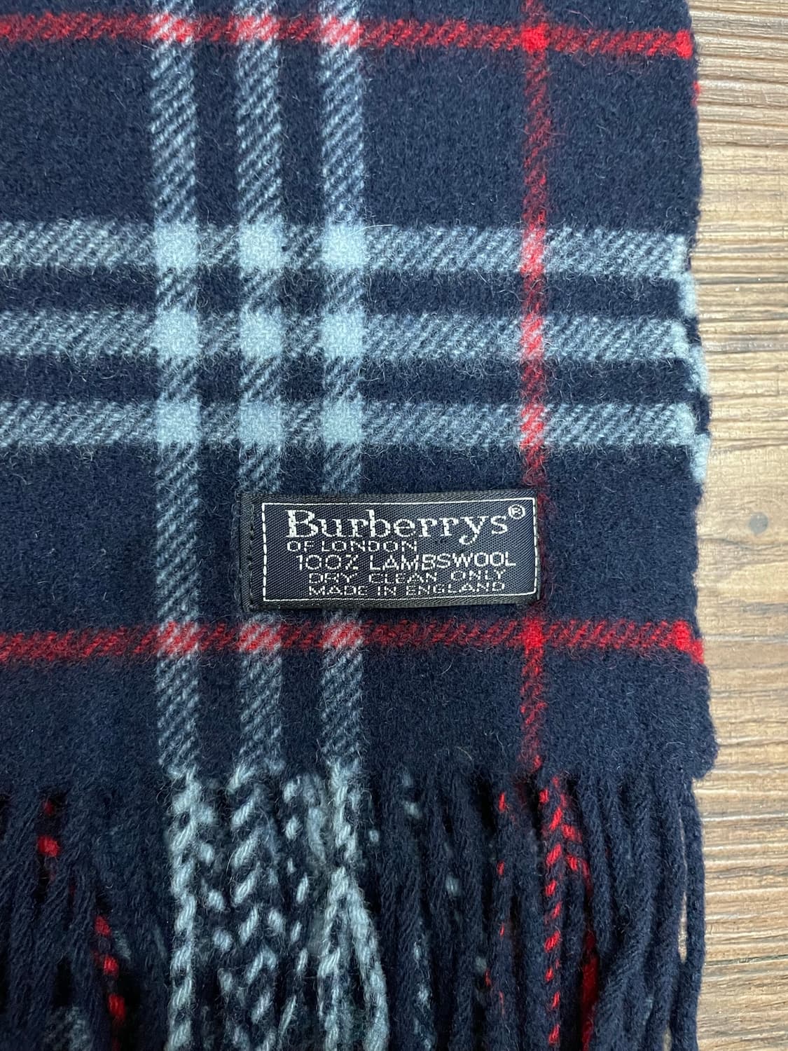 버버리 램스울 노바체크 쁘띠 머플러 목도리 네이비 상품이미지3