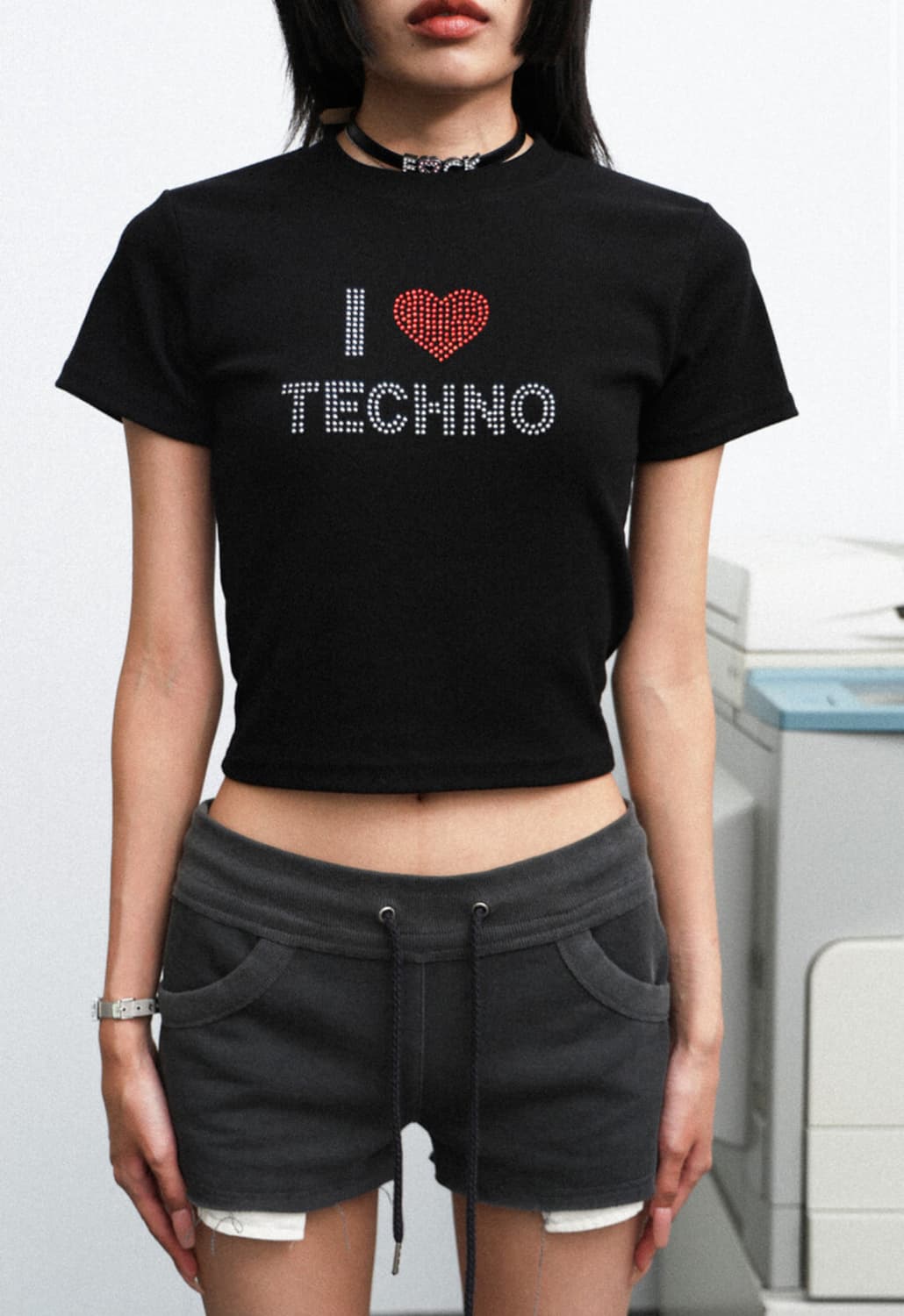 Kaiya I LOVE TECHNO 티셔츠 상품이미지1