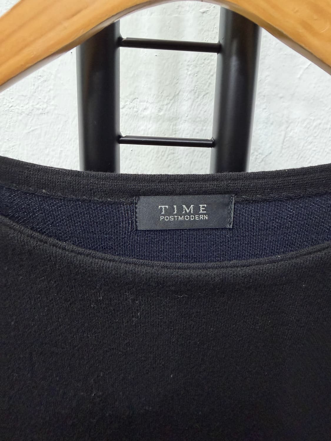 정품) TIME 타임 한섬 블랙 벨티드 롱 원피스 90F 상품이미지6