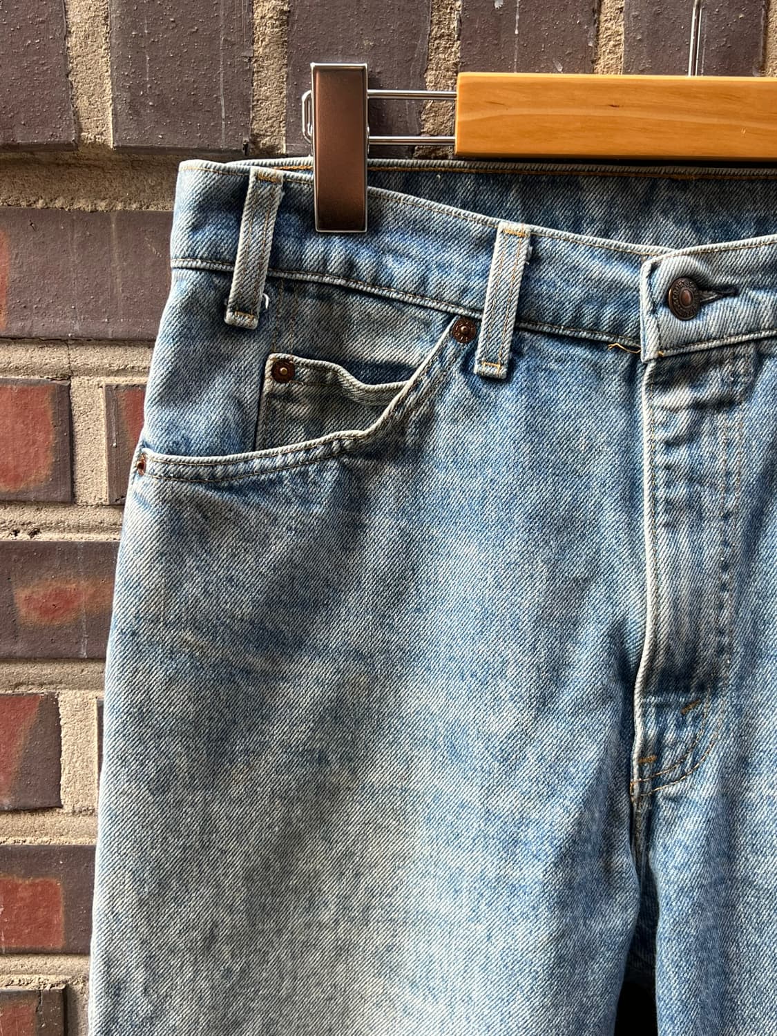 90's [33x30] 리바이스 509 오렌지탭 USA 빈티지 데님 팬츠 상품이미지3