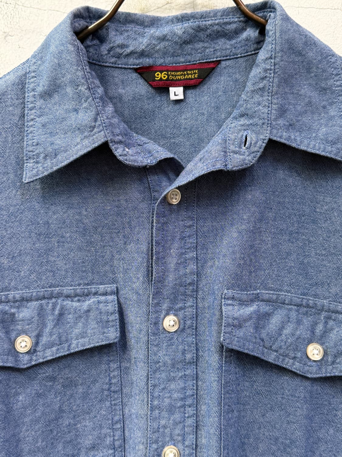 96 Dungaree 빈티지 샴브레이 워크셔츠 L 상품이미지2