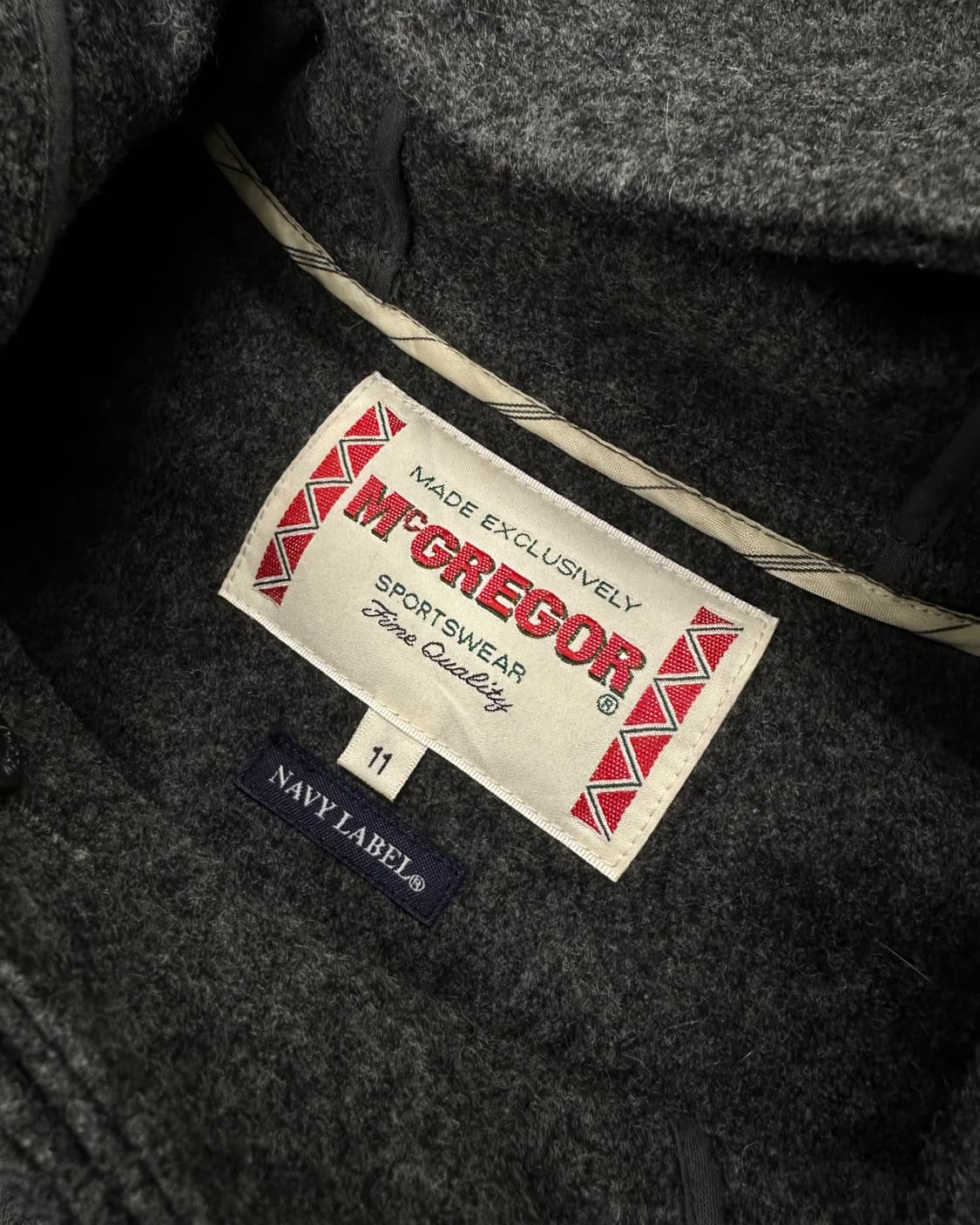 MCGREGOR navy label wool duffle coat 상품이미지4