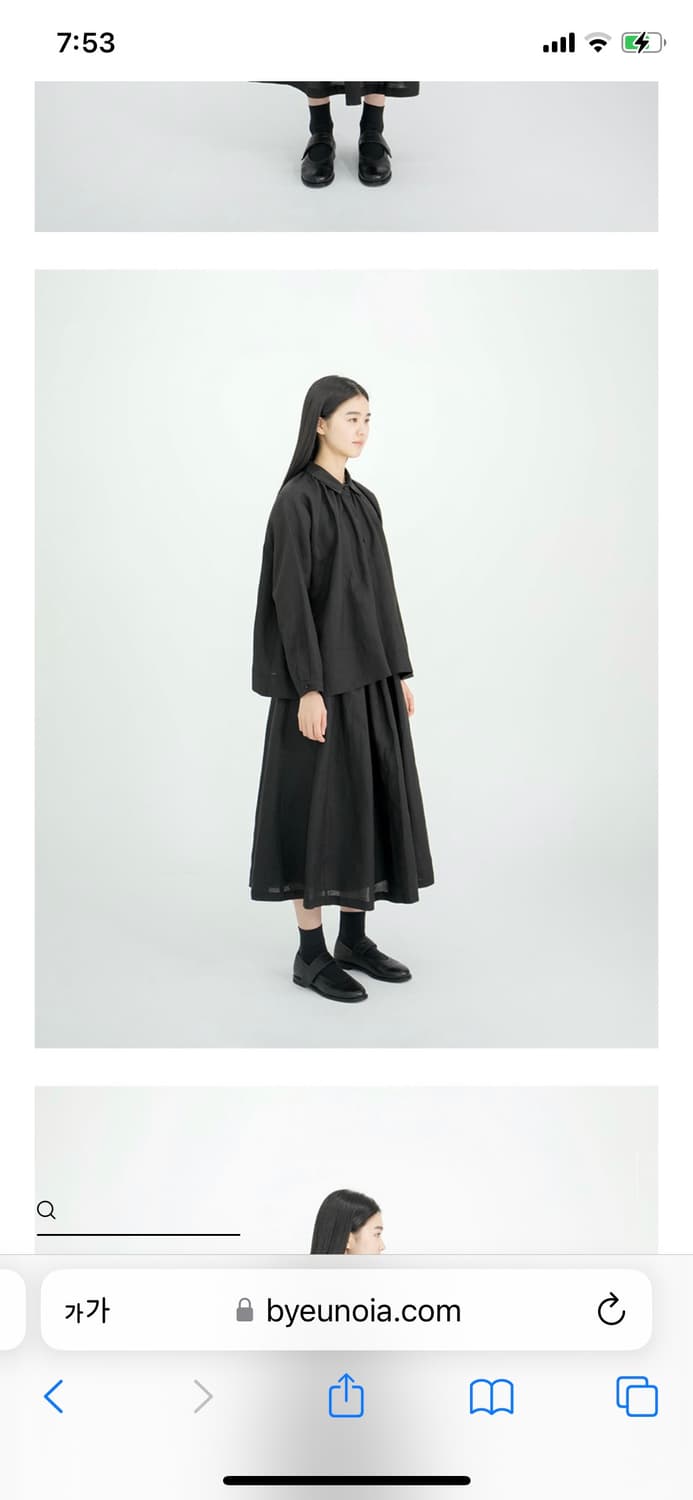 유노이아 mone 스커트 (린넨•블랙•s) 상품이미지3