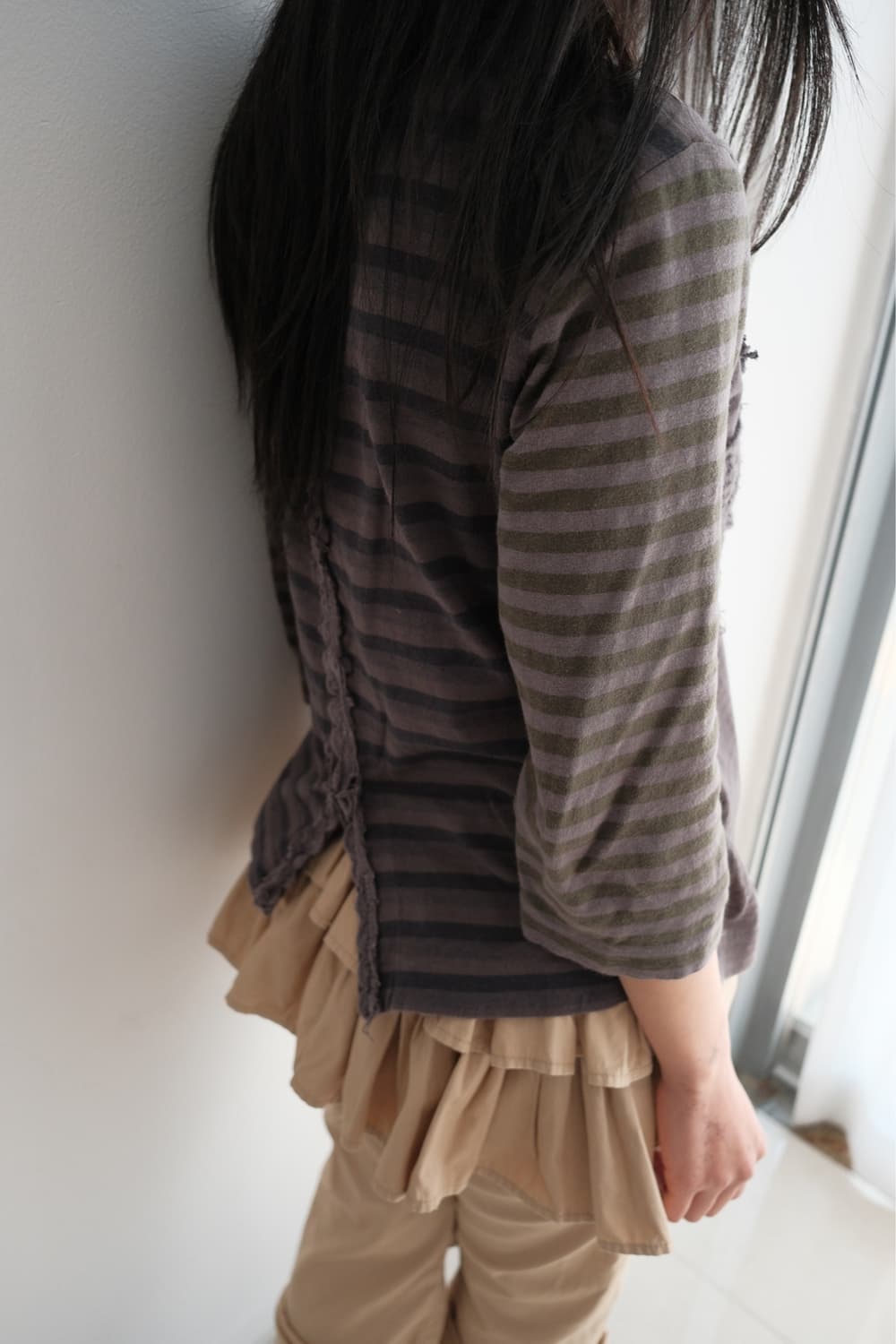 Crocheted motif back button top 상품이미지9