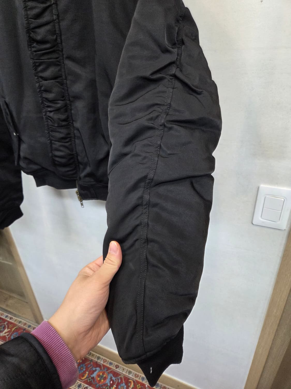 빈티지 vulcan store 투웨이 셔링 항공 크롭 패딩자켓 m 상품이미지8