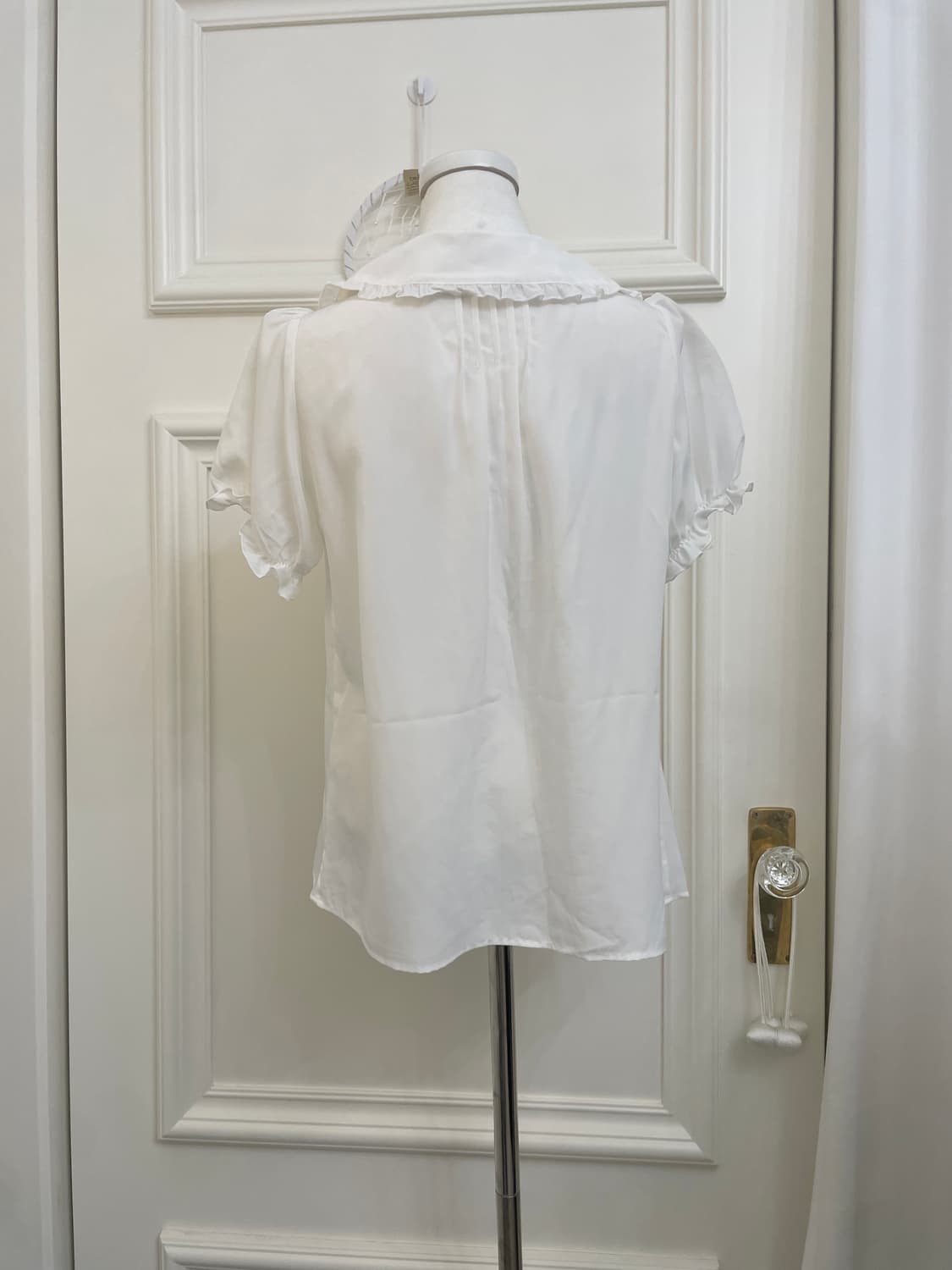 white collar lovely blouse&black lace ru 상품이미지8