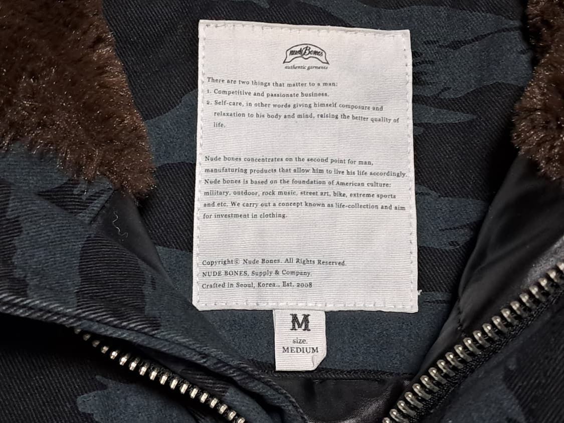 누드본즈 야상패딩 남성M 상품이미지5