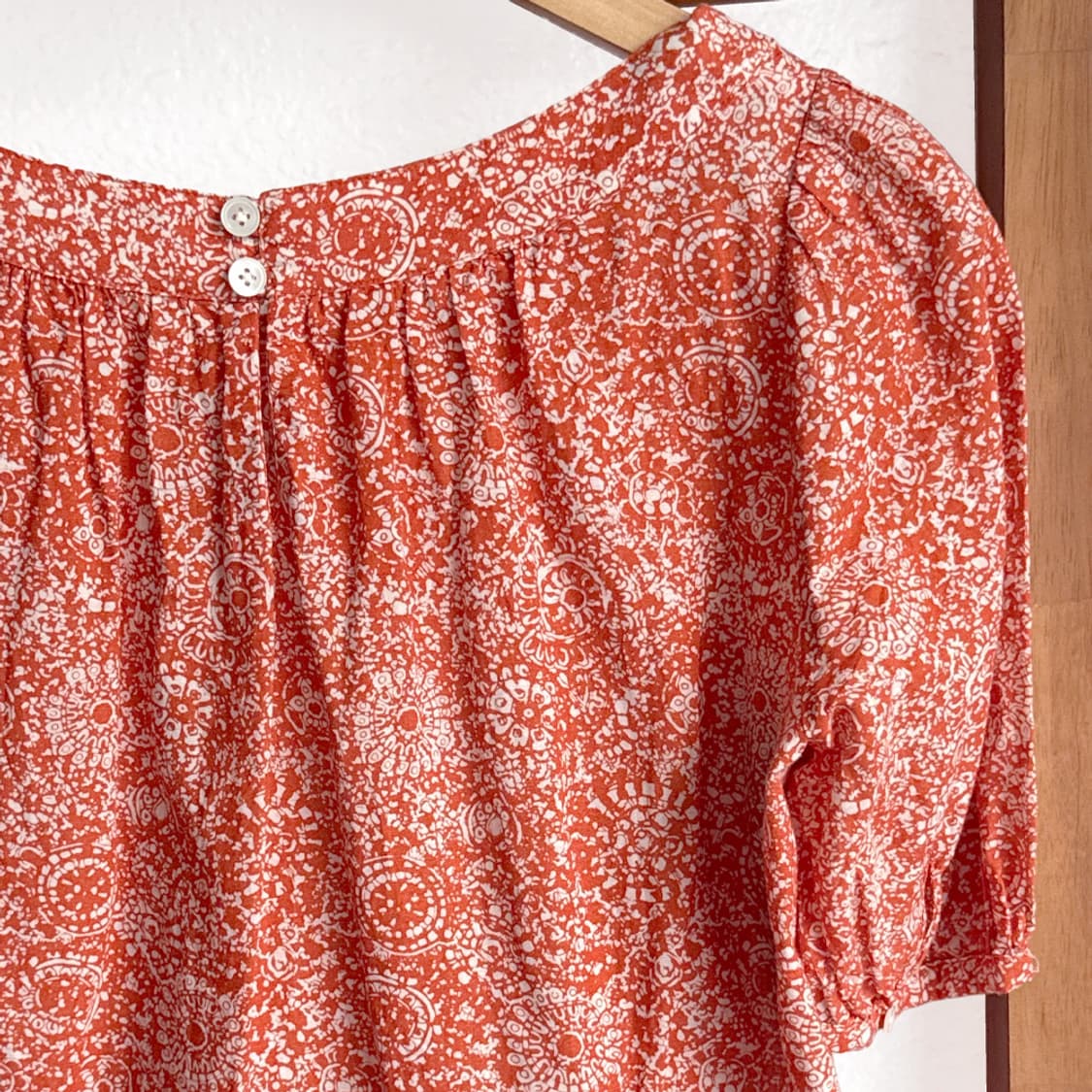 귤빛 잔꽃 코튼 원피스 상품이미지9