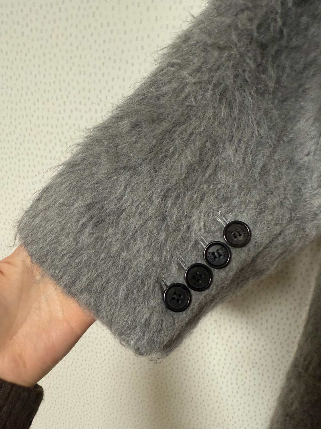 노티아 알파카 싱글 롱 코트 상품이미지4