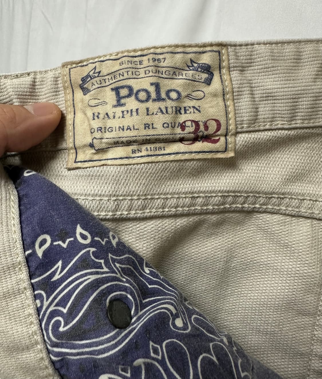 no.170  폴로랄프로렌 패치 데님 반바지 32사이즈 상품이미지5