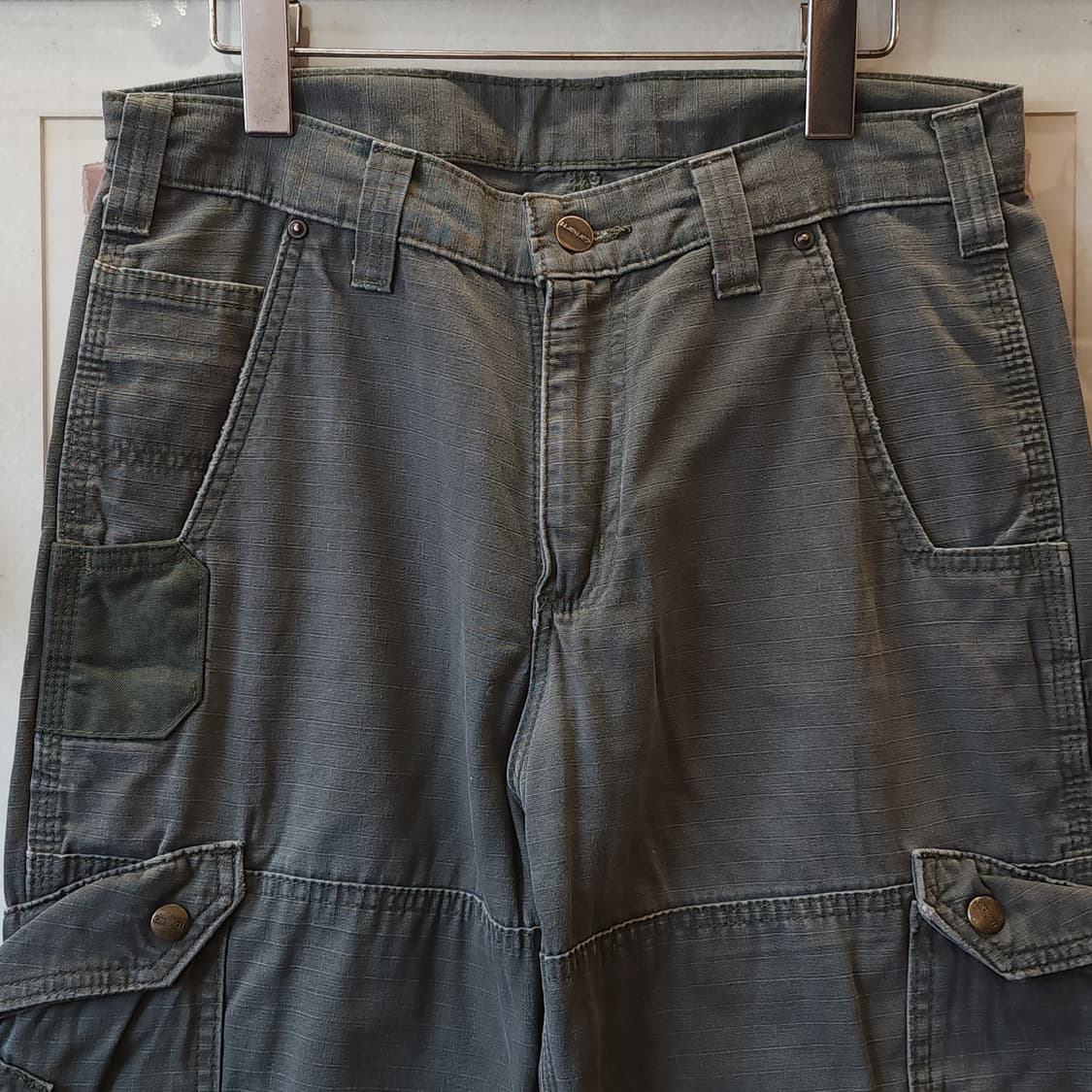 칼하트 워크팬츠 립스탑 카고 팬츠 그린 30x30 상품이미지3