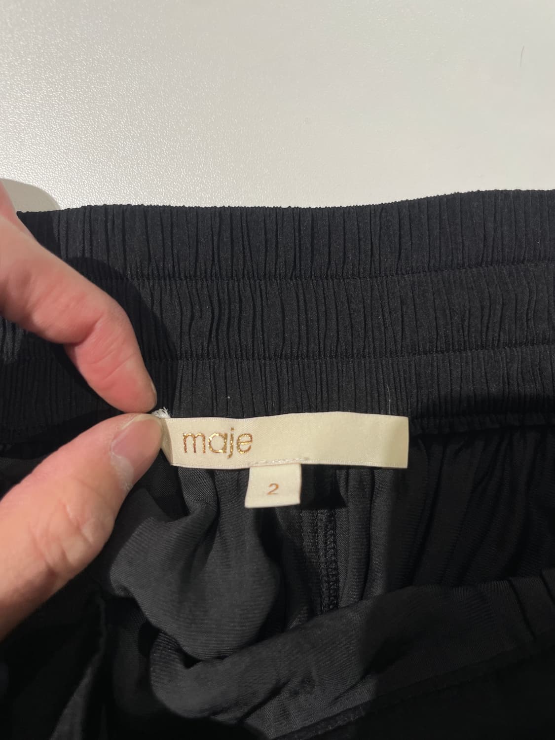 maje 블랙 프릴 레이어 폴리에스터 롱 스커트 상품이미지7