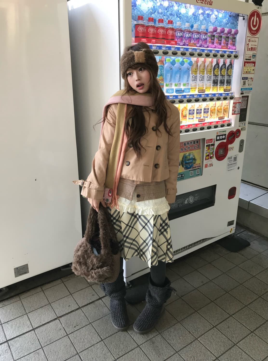 버버리 스커트 베이지 니혼진 모리걸 코디세트 상품이미지1