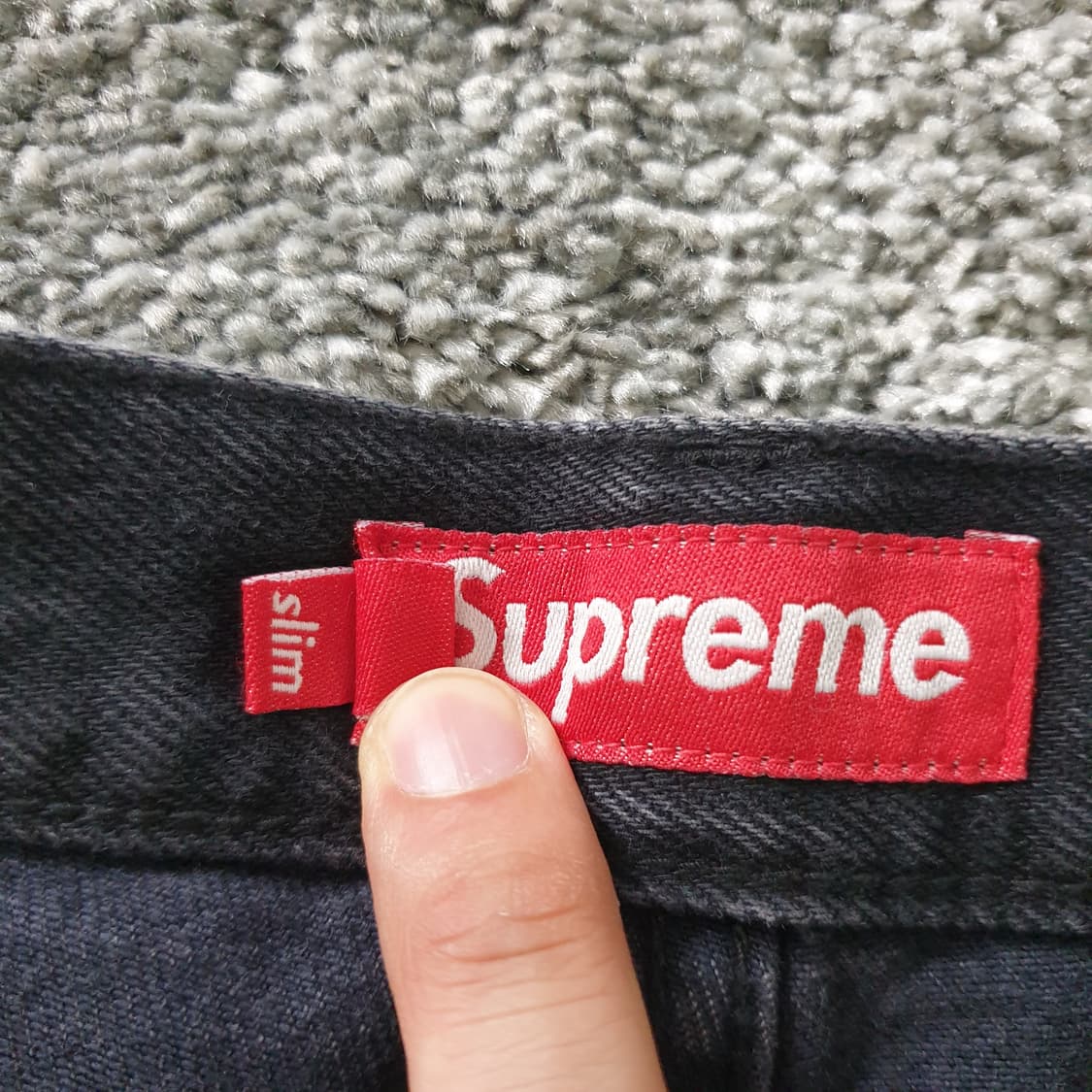 Supreme 블랙 데님 팬츠 상품이미지6