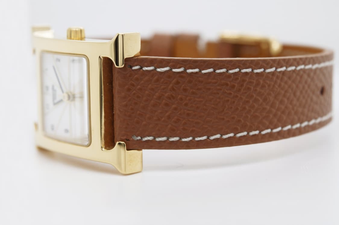 에르메스 H아워 금장 중고명품 손목시계 여성용 PM 사이즈 여성가죽시계 상품이미지6