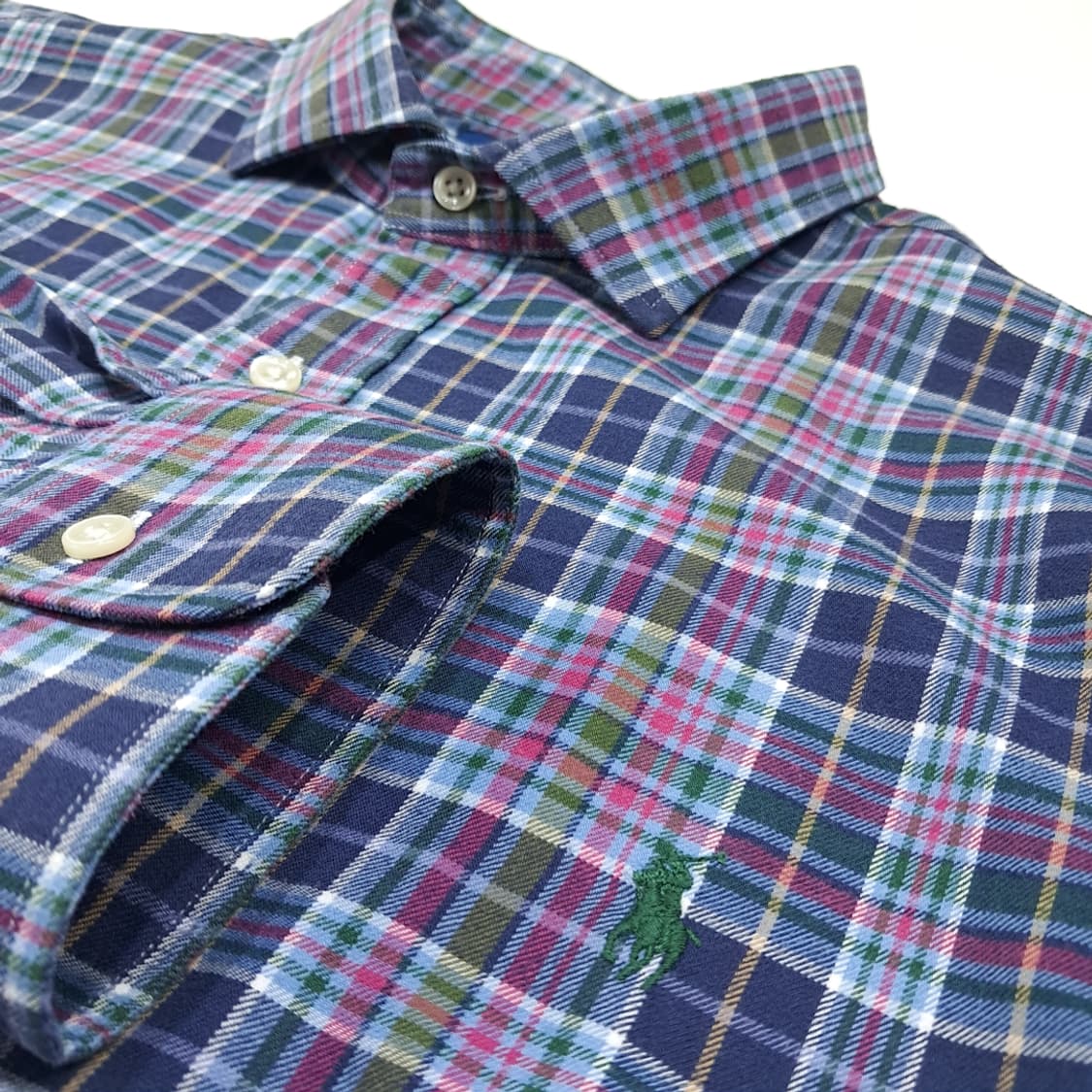 CL855 2XL 폴로 클래식 타탄체크 퍼플네이비 셔츠남방 상품이미지4