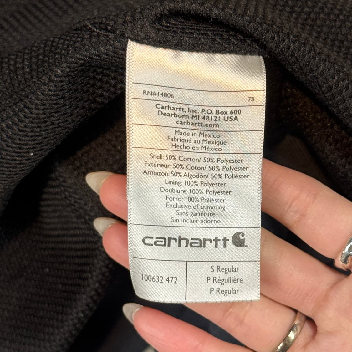 S) 칼하트 레인디펜더 워크웨어 써멀 후드집업 상품이미지9