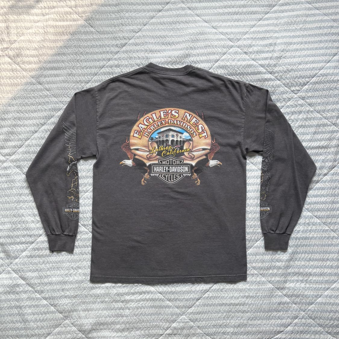 빈티지 할리데이비슨 라이트닝 롱슬리브 티셔츠 상품이미지2