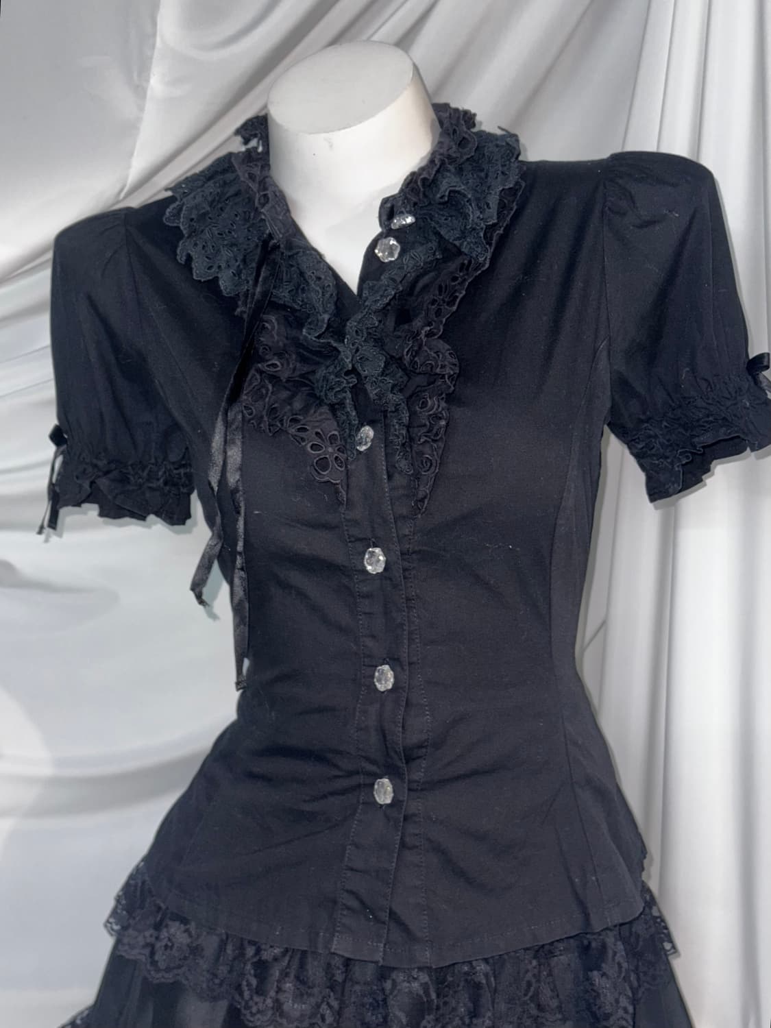 무채색 페어리 레이스 세라깔 코디세트  상품이미지4