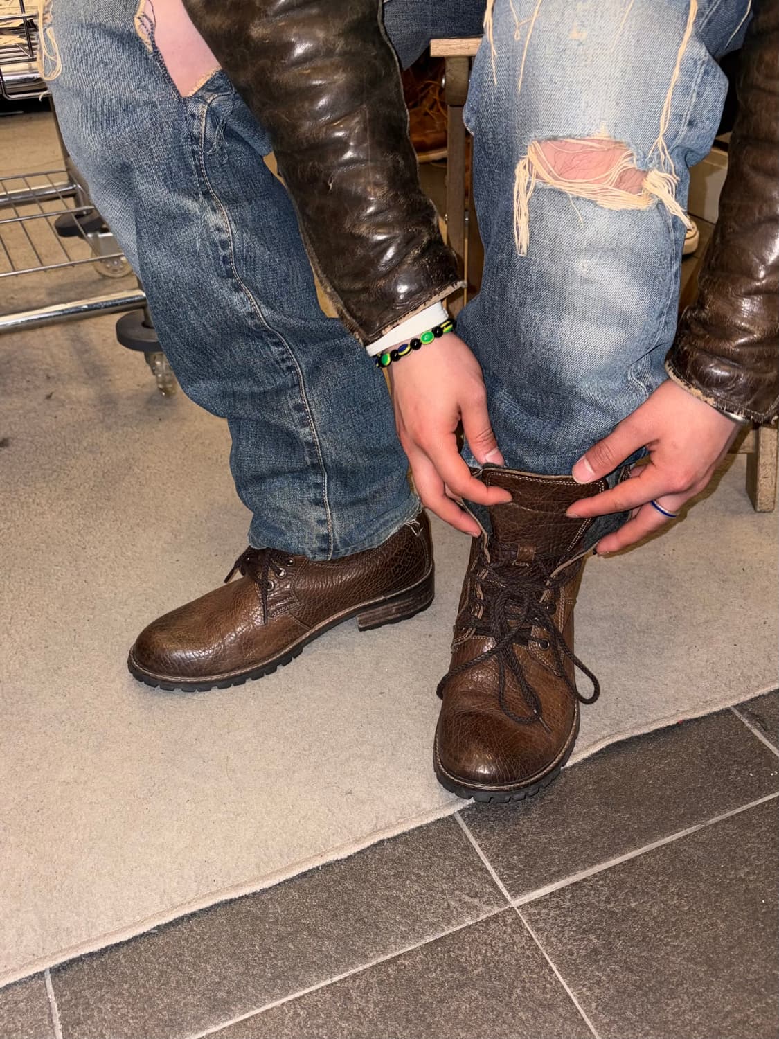 Buffalo leather aging service boots 상품이미지3