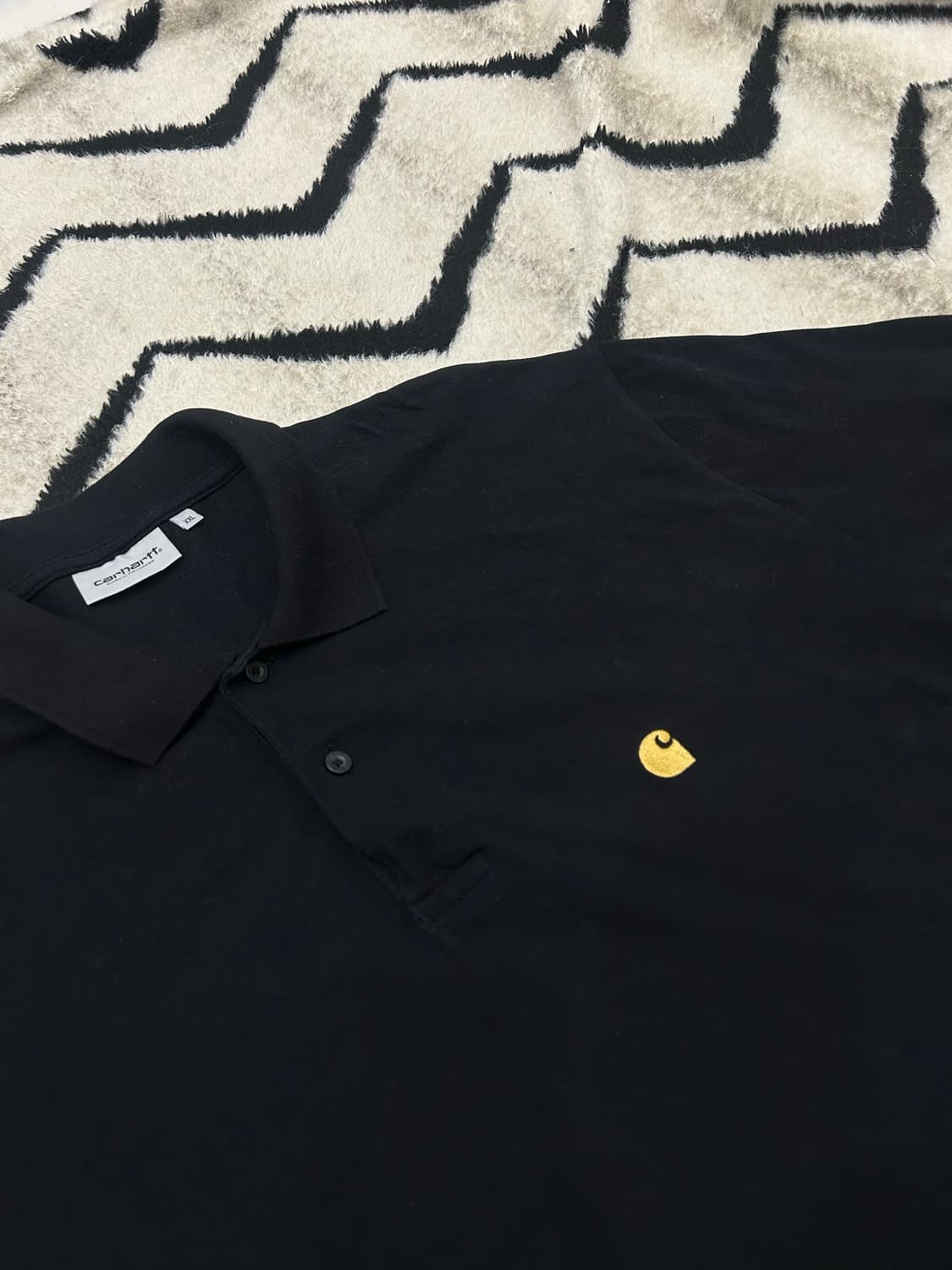 [2XL]칼하트WIP 체이스 카라 반팔/블랙 상품이미지1