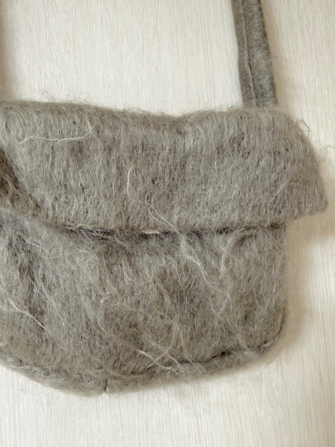 오브하트빈티지 양털모헤어 케이프카라 빈티지 크롭 자켓 + 가방set 상품이미지7