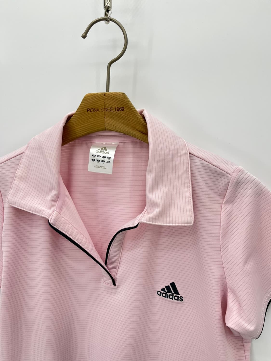 [Adidas] 아디다스 재팬 오픈카라 핑크 티셔츠 상품이미지2