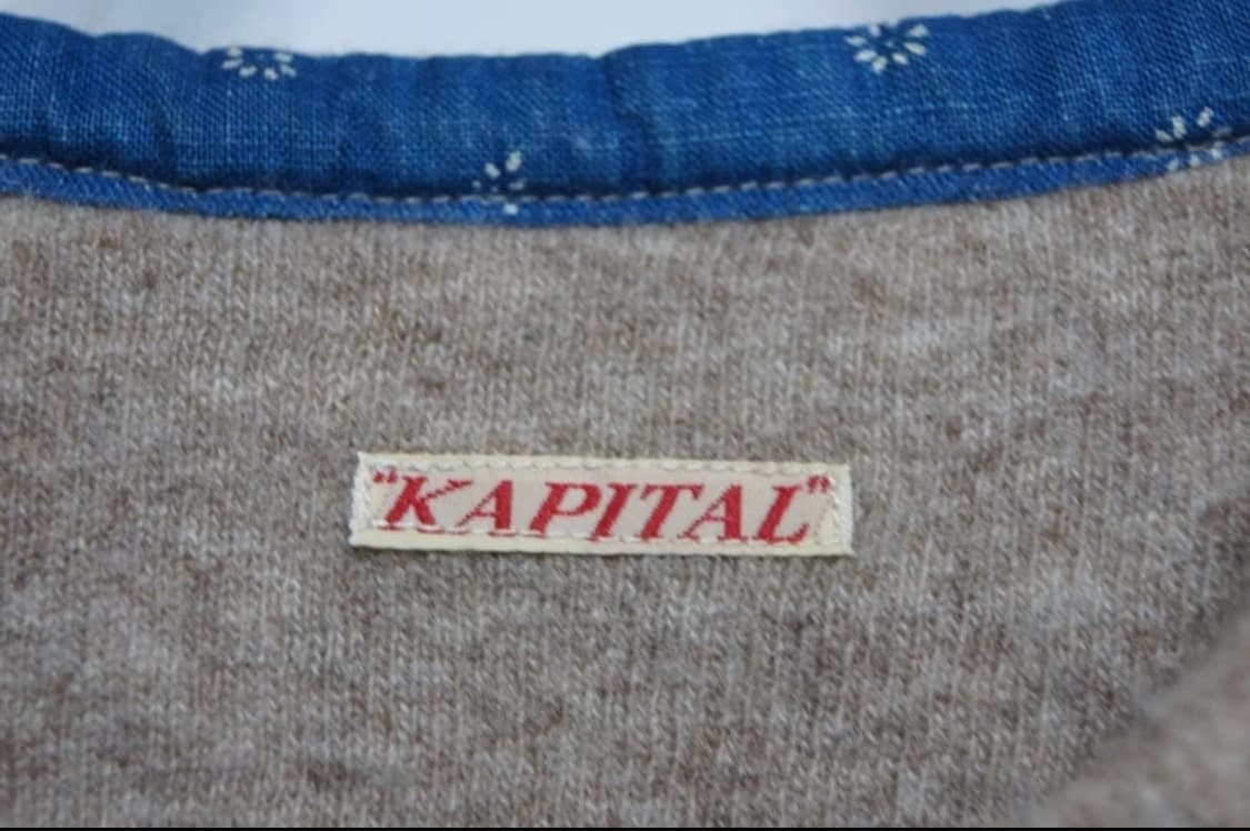 Kapital 캐피탈 헨리넥 가죽패치 니트 스웨터 상품이미지8