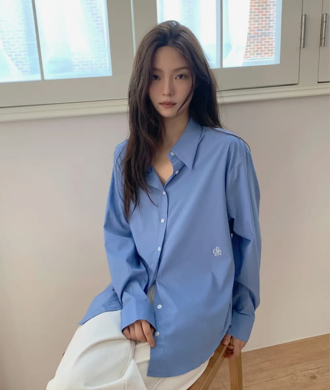 시티브리즈 링클프리 베이직셔츠 블루 상품이미지1