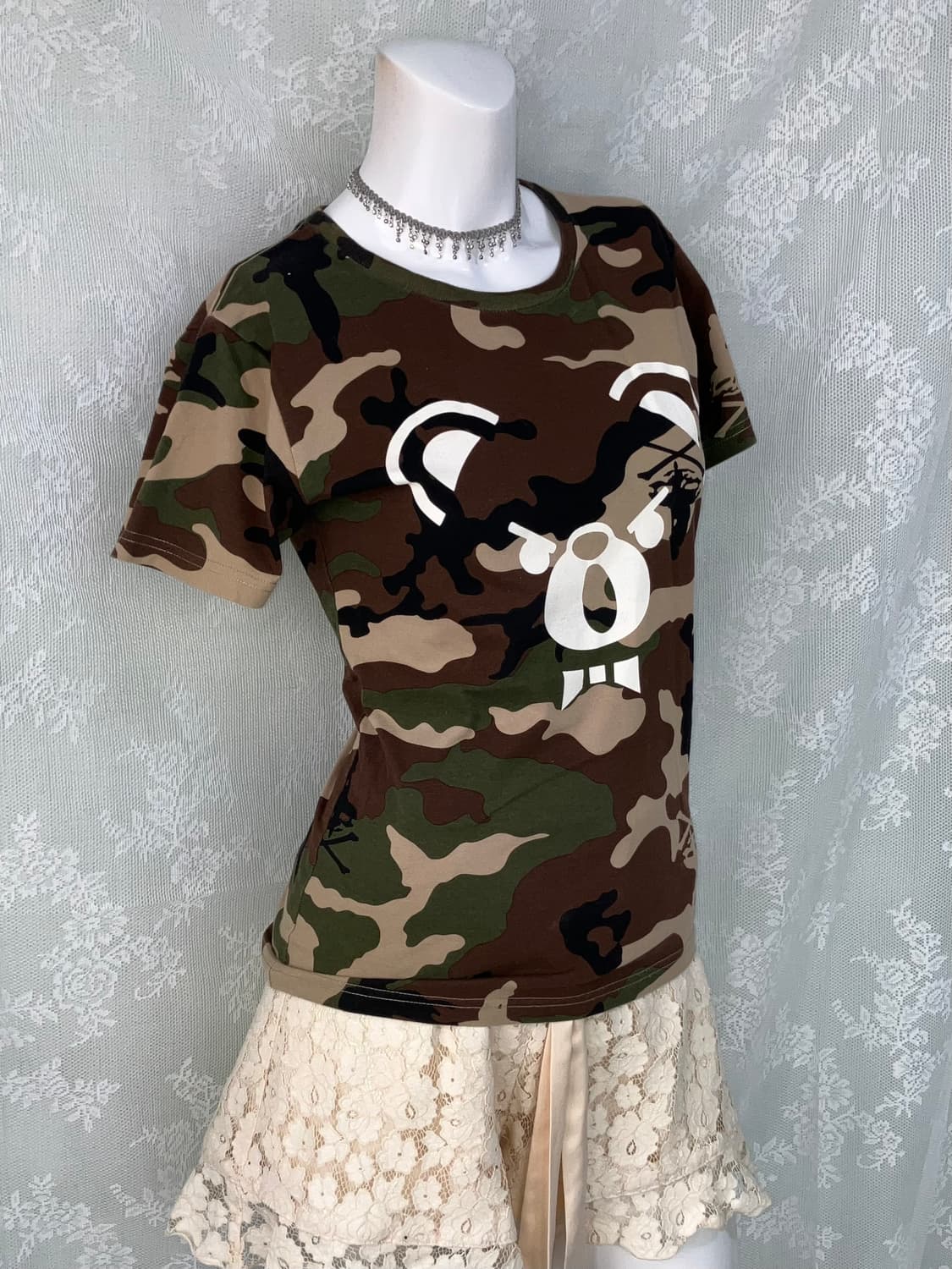 빈티지 히스테릭 글래머 밀리터리 퍽베어 반팔 1048 y2k 스트릿 갸루 상품이미지1