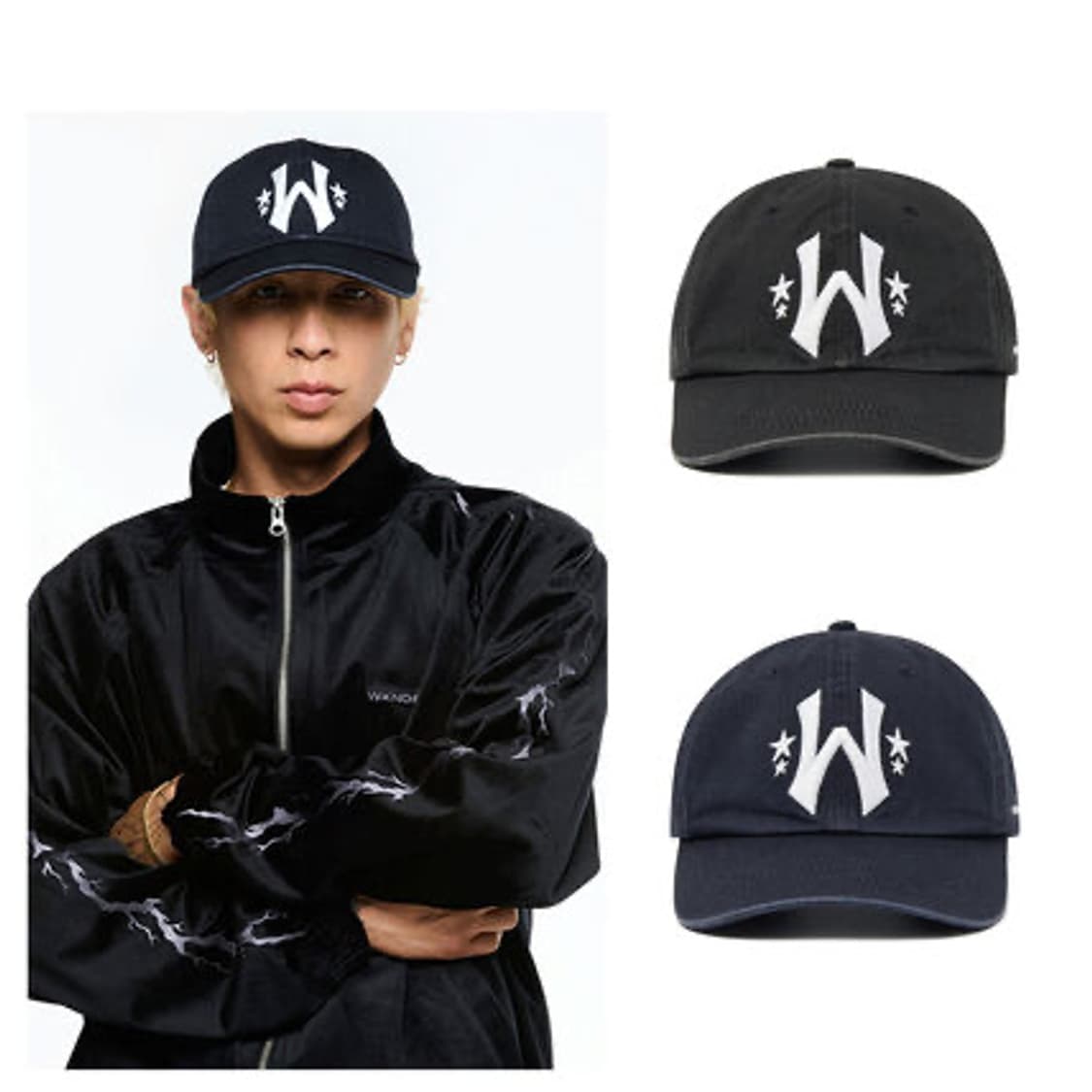 위캔더스 W로고 볼캡 블랙 상품이미지1