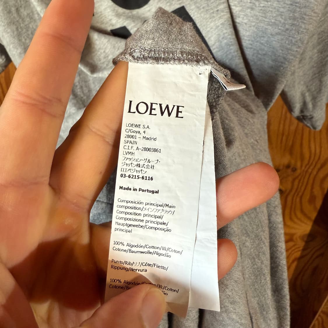 로에베 24 S/S I told ya 아나그램 반팔 티셔츠 판매 합니다. 상품이미지7